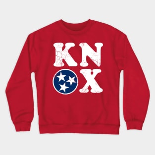 Knox Knoxville Tennessee Flag Vintage Fade Crewneck Sweatshirt